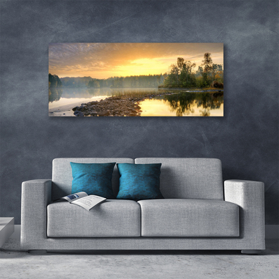 Obraz na plátně Jezero Kameny Krajina