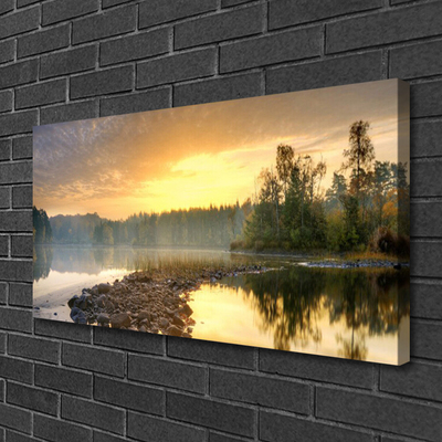 Obraz na plátně Jezero Kameny Krajina