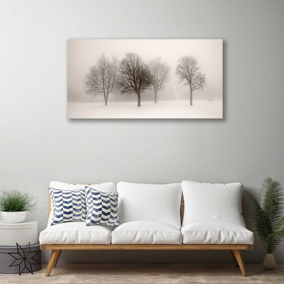 Obraz na plátně Sníh Stromy Krajina