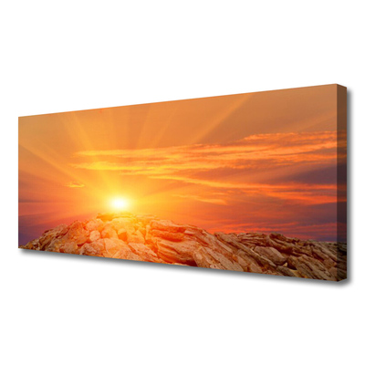 Obraz na plátně Slunce Nebe Hora Krajina