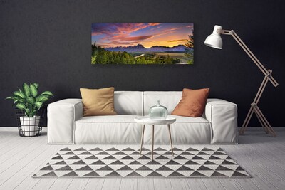Obraz na plátně Hora Les Slunce Příroda