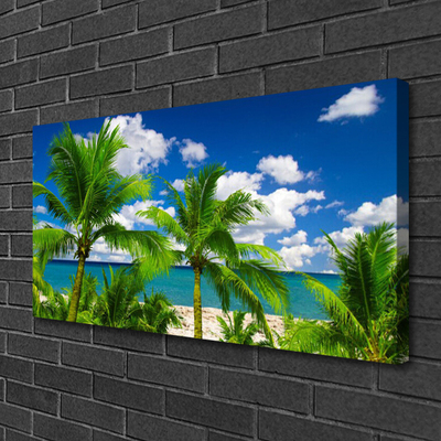 Obraz na plátně Moře Palma Stromy Krajina