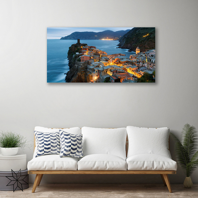 Obraz na plátně Moře Město Hory Krajina