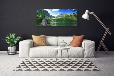 Obraz na plátně Hora Jezero Příroda