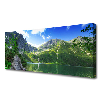 Obraz na plátně Hora Jezero Příroda