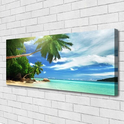 Obraz na plátně Palma Pláž Moře Krajina