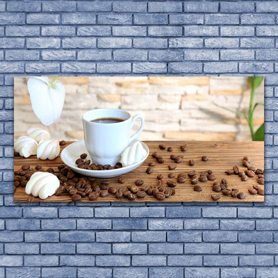 Obraz na plátně Hrnek Káva Zrnka Kuchyně