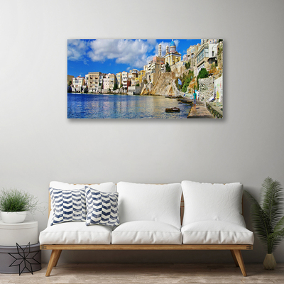 Obraz na plátně Město Moře architektura