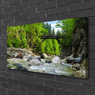 Obraz na plátně Dřevěný Most v Lese