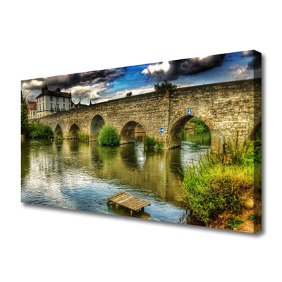 Obraz na plátně Most Řeka Architektura
