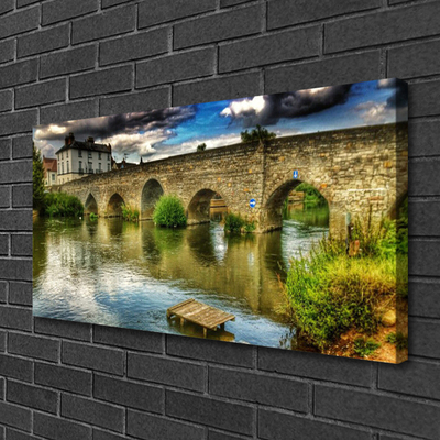 Obraz na plátně Most Řeka Architektura