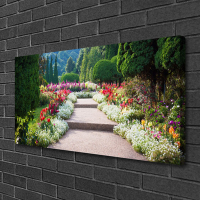 Obraz na plátně Park Květiny Schody Zahrada