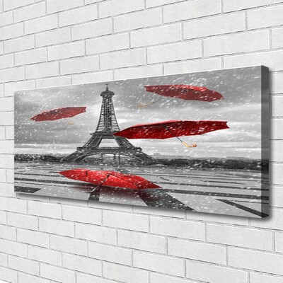 Obraz na plátně Eiffelova Věž Paříž Deštník