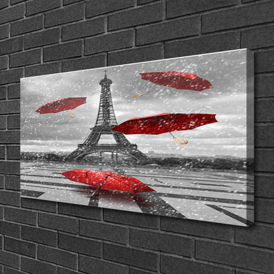 Obraz na plátně Eiffelova Věž Paříž Deštník
