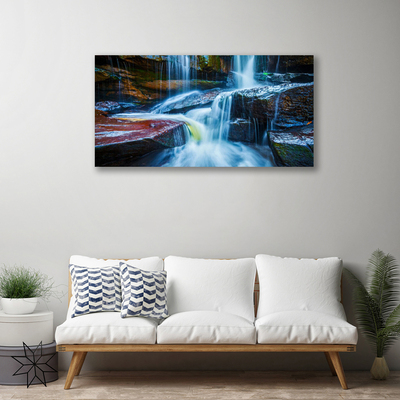 Obraz na plátně Skály Vodopád Řeka Příroda