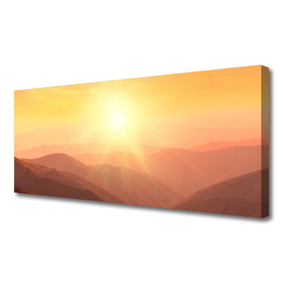 Obraz na plátně Slunce Hory Krajina