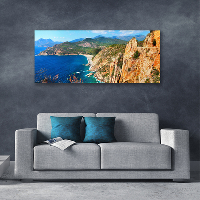 Obraz na plátně Útes Pobřeží Moře Hory
