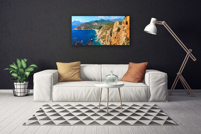 Obraz na plátně Útes Pobřeží Moře Hory