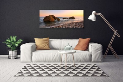 Obraz na plátně Pobřeží Moře Vlny Skály