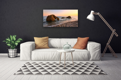 Obraz na plátně Pobřeží Moře Vlny Skály