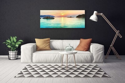 Obraz na plátně Slunce Skály Moře Krajina