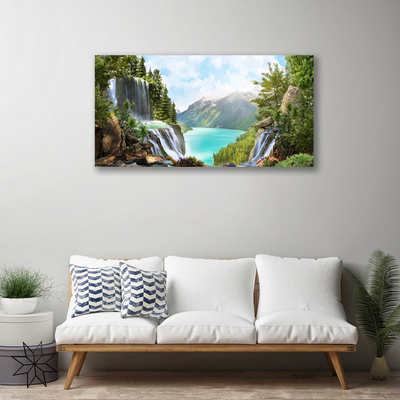 Obraz na plátně Záliv Vodopád Hory