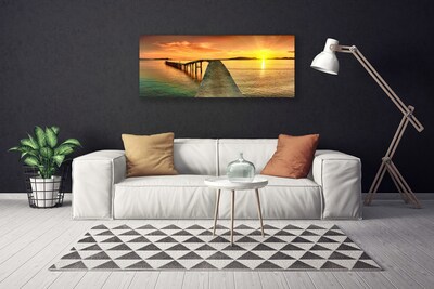 Obraz na plátně Moře Slunce Most Krajina