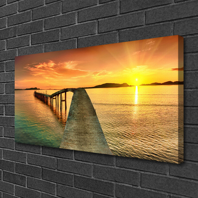Obraz na plátně Moře Slunce Most Krajina