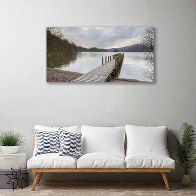 Obraz na plátně Jezero Architektura Most