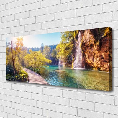 Obraz na plátně Jezero Krajina Vodopád