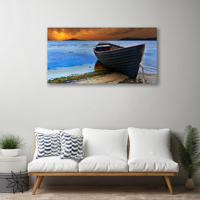 Obraz na plátně Loď Moře Pobřeží Pláž