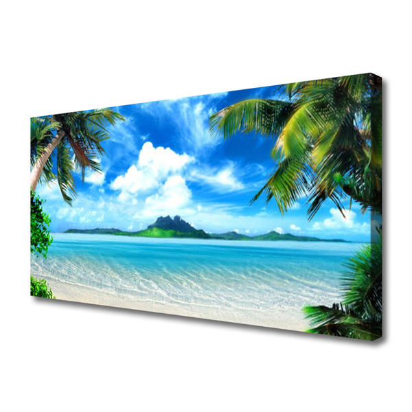 Obraz na plátně Palmy Moře Tropický Ostrov