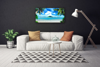 Obraz na plátně Palmy Moře Tropický Ostrov