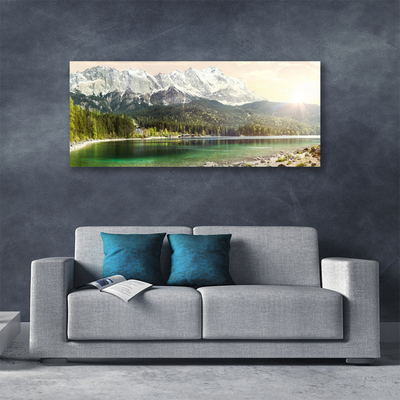 Obraz na plátně Hory Les Jezero Krajina
