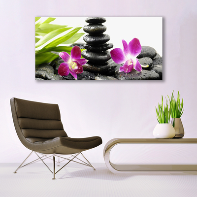 Obraz na plátně Kameny Zen Lázně Orchidej