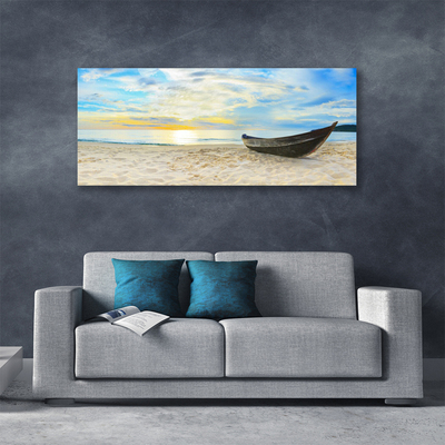 Obraz na plátně Szklany Łódka Plaża Morze