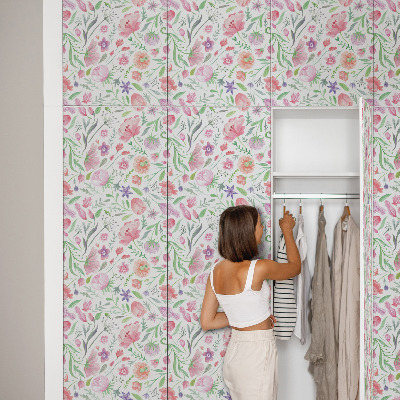 Samolepící tapeta na nábytek Pastelová flóra