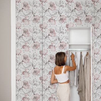 Nálepka na nábytek Pastelové květiny