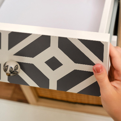 Tapeta na nábytek Černobílý vzor