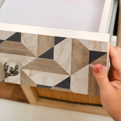 Tapeta na skříň Dřevo s mramorem