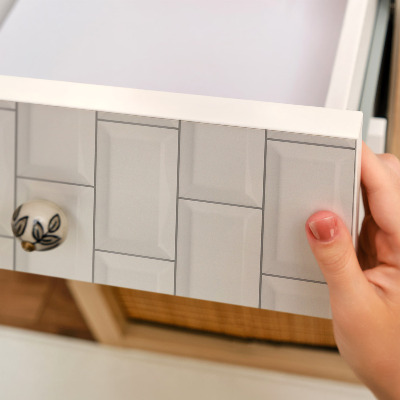 Samolepka na nábytek Bílé dlaždice