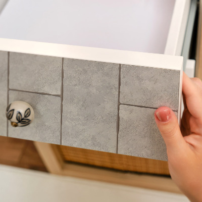 Nálepka na nábytek Šedé dlaždice