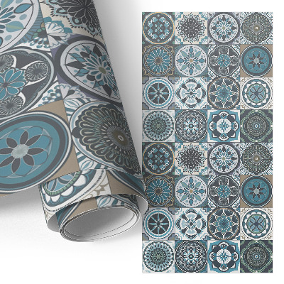 Tapeta na skříň s motivem mandaly ve stylu dlaždic