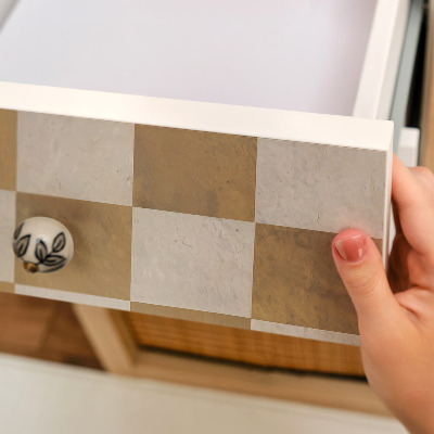 Samolepící fólie na nábytek Hořčičná šachovnice