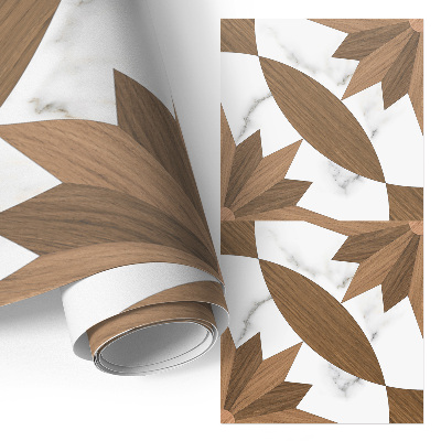 Tapeta na skříň Dřevo a mramor