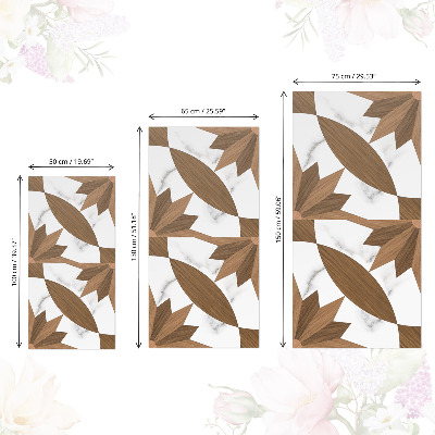 Tapeta na skříň Dřevo a mramor