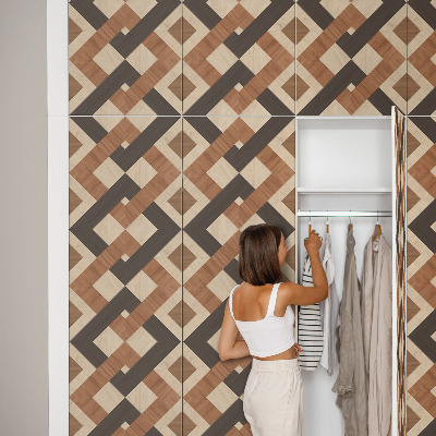 Nálepka na nábytek Dřevěné čtverce