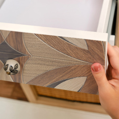 Samolepící fólie na nábytek Dřevěné květiny