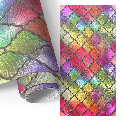 Fólie na nábytek s motivem duhových vitráží