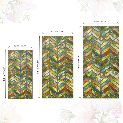 Samolepka na nábytek Listy z barevného skla